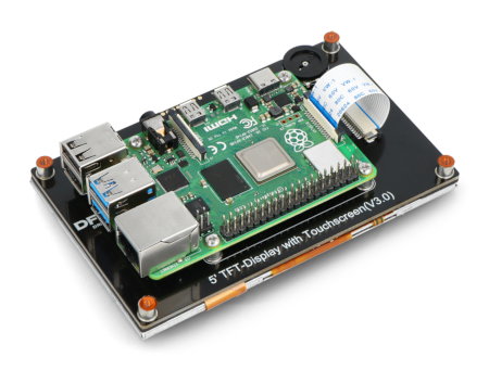 Anschließen des Bildschirms an den Raspberry Pi.
