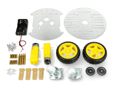 Fahrgestell rund 2WD - grau-aluminium