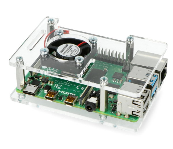 Gegenstand des Verkaufs ist das Gehäuse mit Lüfter. Der Minicomputer Raspberry Pi muss separat erworben werden