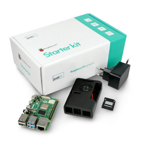 JustPi-Kit mit Raspberry Pi 4B WiFi 8GB RAM + 32GB microSD + Zubehör