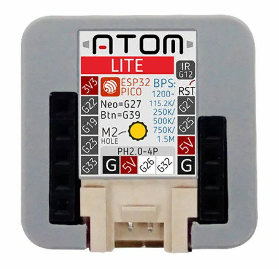 GPIO-Anschlüsse zum Anschließen zusätzlicher Module, um die Fähigkeiten des M5Atom Lite zu erweitern.