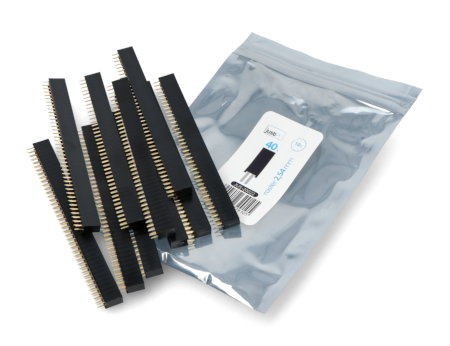 Goldstiftleiste 2x40 weiblich Raster 2,54mm - 10St. - JustPi
