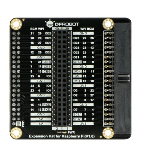 Expander of IO pins - Erweiterungsmodul für den Raspberry Pi 3/4/400.