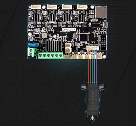 Der Ort, an dem der Sensor mit dem Creality-Board verbunden ist
