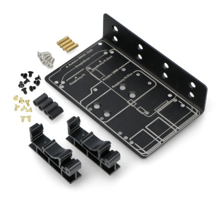 Kit-Komponenten mit Raspberry Pi DIN-Schienenhalterung.