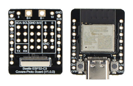 Beetle ESP32 - C3 RISC-V - z mikrokontrolerem Espressif ESP32-C3 RISC-V - WiFi - Bluetooth - DFRobot DFR0868.