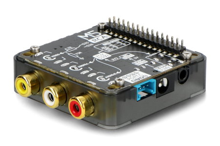 M5 RCA 13.2 ausgestattet mit drei RCA-Anschlüssen zur Übertragung von Audio- und Videosignalen.