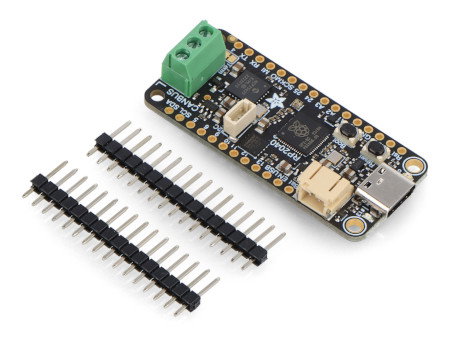 Elementy zestawu modułu rp2040 can bus feather.
