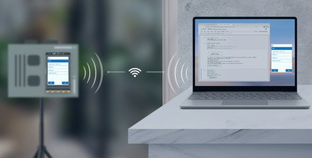 Moduł wykorzystuje hotspot do programowania bezprzewodowego.