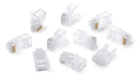 Wtyk sieciowy RJ45 kat. 6 na przewód  - 10 szt.