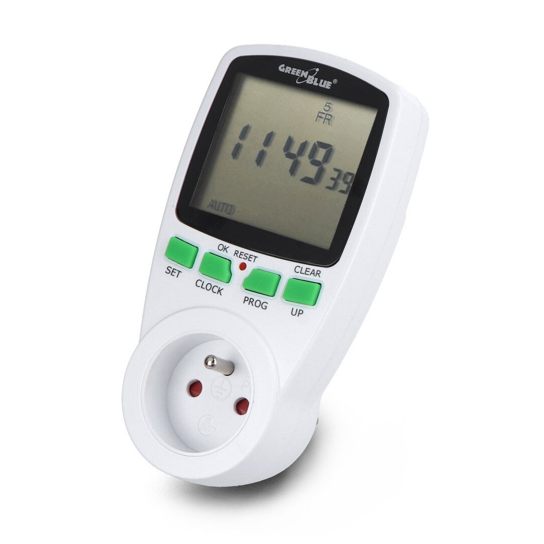 Programator czasowy cyfrowy 220 - 240 V 3600 W - Green Blue GB105