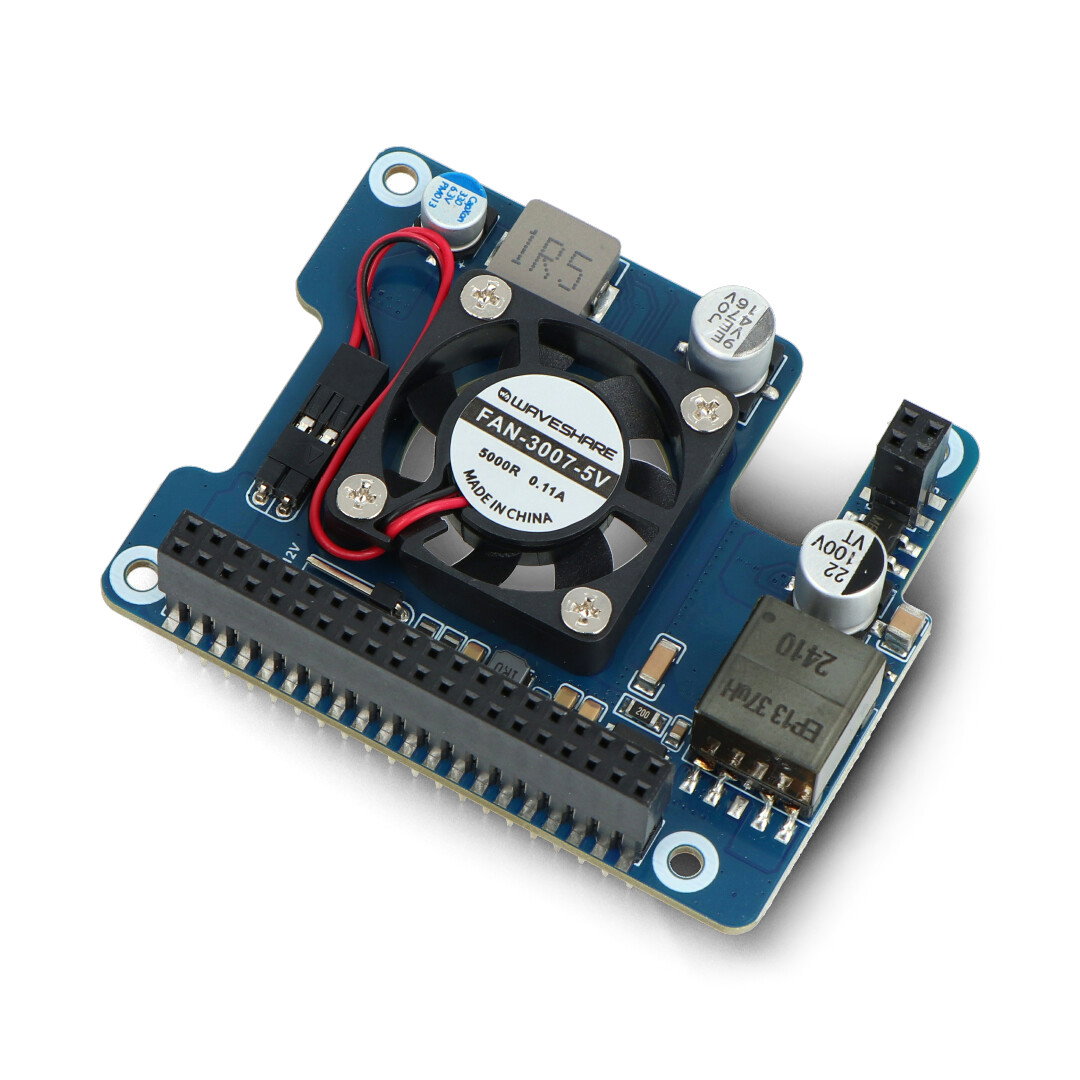Power Over Ethernet HAT (F) - nakładka zasilająca PoE i sieciowa 802.3af/at - do Raspberry Pi 5 - Waveshare 26399