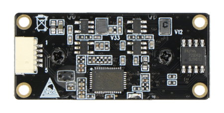 Moduł kamery usb ov5693 leży odwrócona na białym tle.