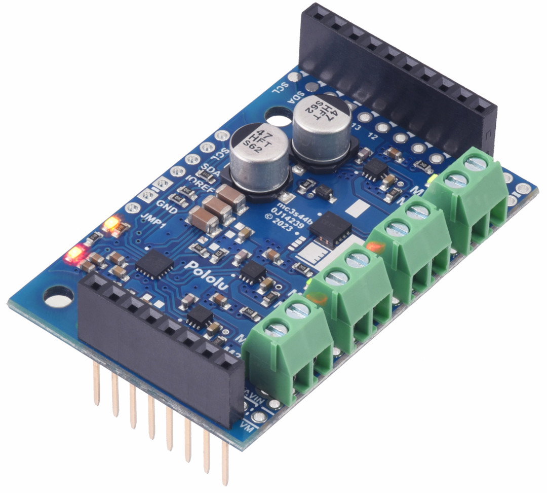 M3S550 - Dreikanal DC 22 V / 1,7 A Motorsteuerung - Overlay für Arduino - montiert - Pololu 5068