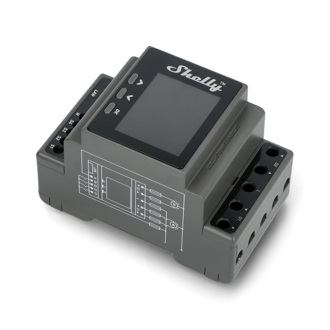 Shelly Pro Dual Cover/Shutter PM - 2-Kanal WiFi/Bluetooth Smart Controller mit Leistungsmessung - Android/iOS App