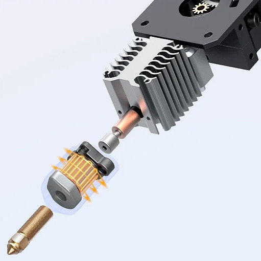 Ein Hotend, das mit hohen Geschwindigkeiten drucken kann