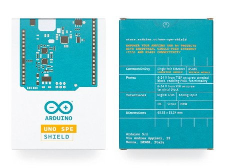 Arduino Uno SPE Shield - nakładka Ethernet z RS485 i PoDL do Arduino Uno - Arduino ASX00073