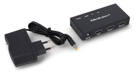 Aktiver Splitter 2x HDMI 4K/2K 3,4 Gbit/s - Qoltec 51796