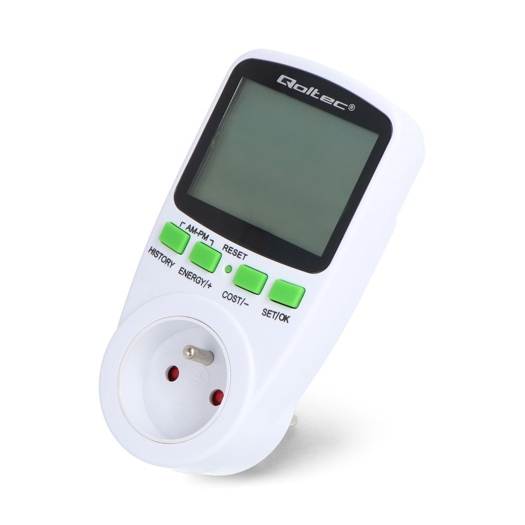 Wattmeter - Energiezähler - 3680W - 16A - Qoltec 50627
