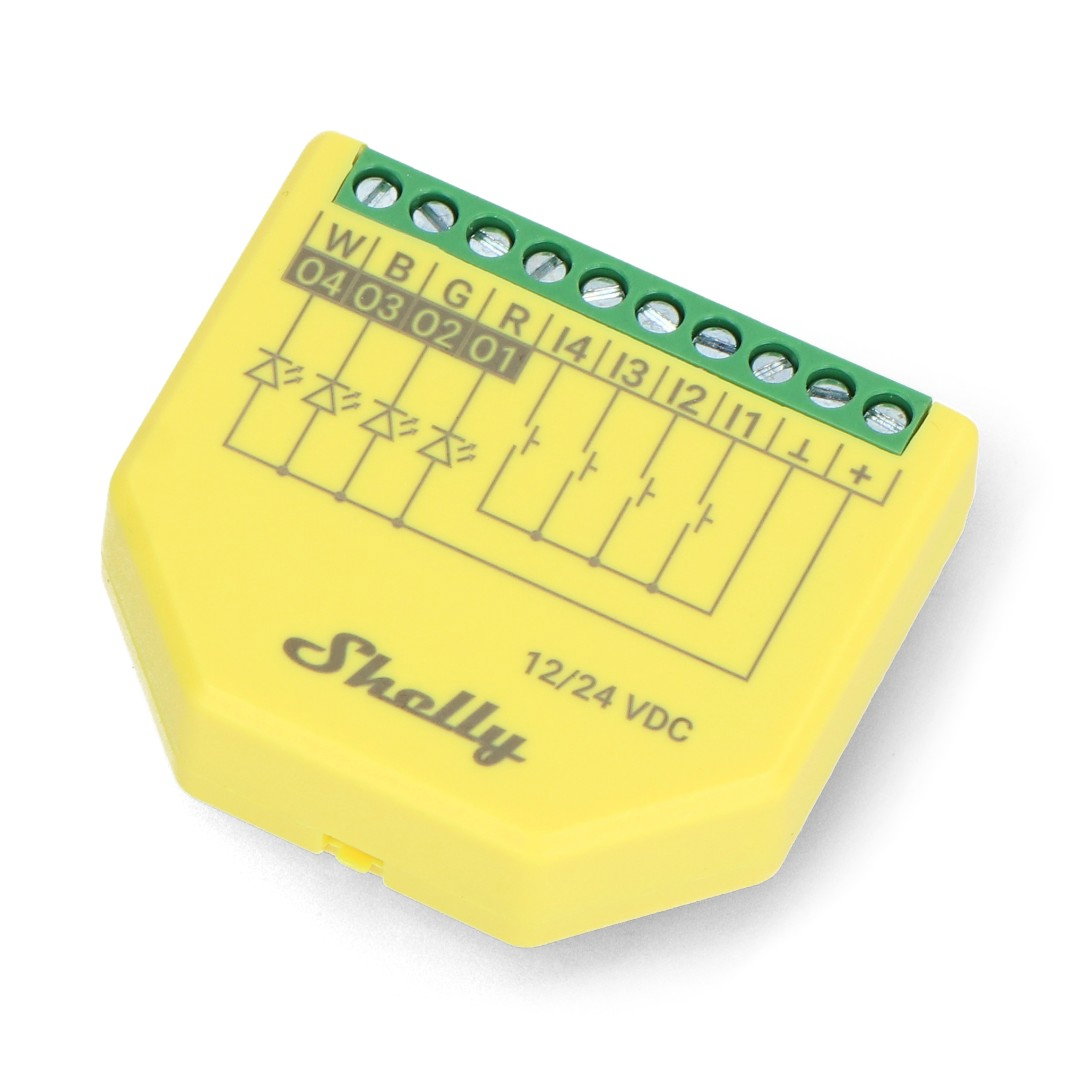 Shelly Plus RGBW PM - LED-Streifen-Controller 12/24VDC - WiFi/Bluetooth