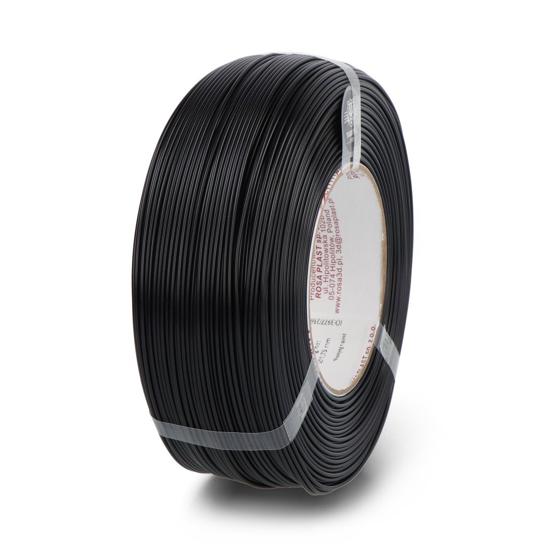 Rosa3D Nachfüllpackung PLA-Starterfilament 1,75 mm 1 kg – Schwarz