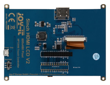 Im Lieferumfang sind HDMI-Adapter für den Raspberry Pi und ein Eingabestift enthalten